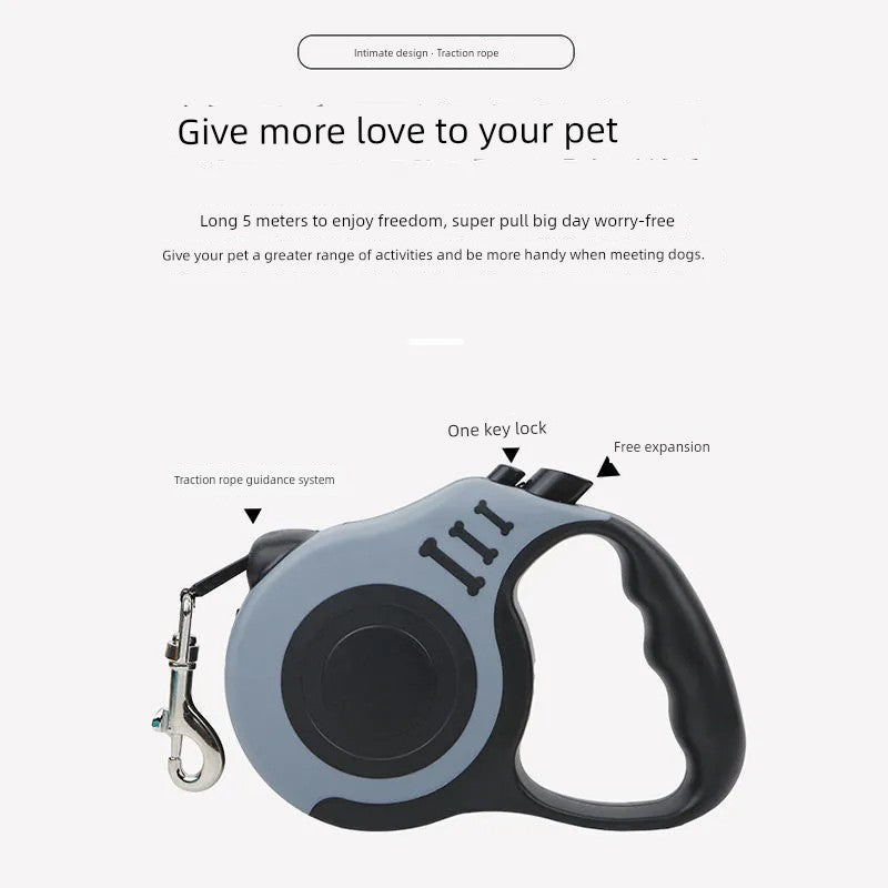 Automatic Telescopic Dog Leash Adjustable Dog Chain Pet Hand Holding Rope Explosion-Proof Cat Collar Walking Dog Durable