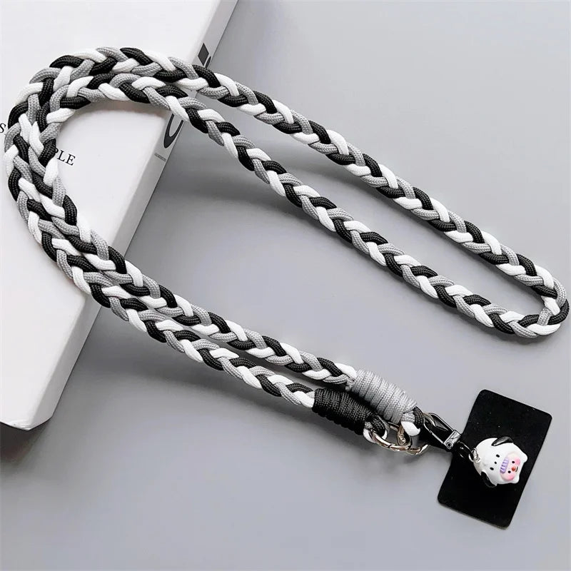 Can Be Carried Outdoor Mountaineering Mobile Phone Lanyard Women's Belts Woven Hanging Ornaments Anti Loss Lanyards Neck Strap