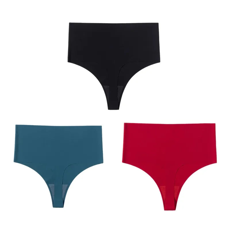 TrowBridge 3PCS/Set Women's Panties High Waist Thongs Seamless Underwear Sexy Lingerie Woman Comfort G-Strings Sports Underpants