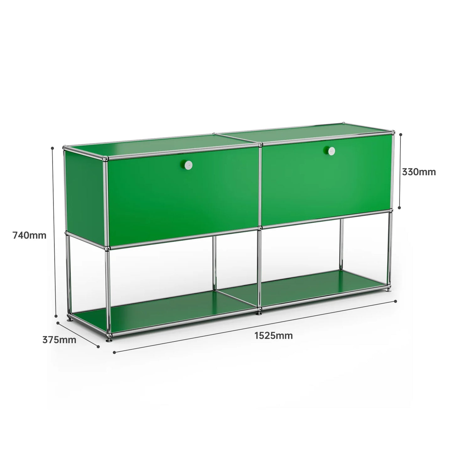 USM Haller Storage Cabinet Sideboard Haller Living Room Bedroom Stainless Steel Metal Board Modular Storage Shelf-No Keys