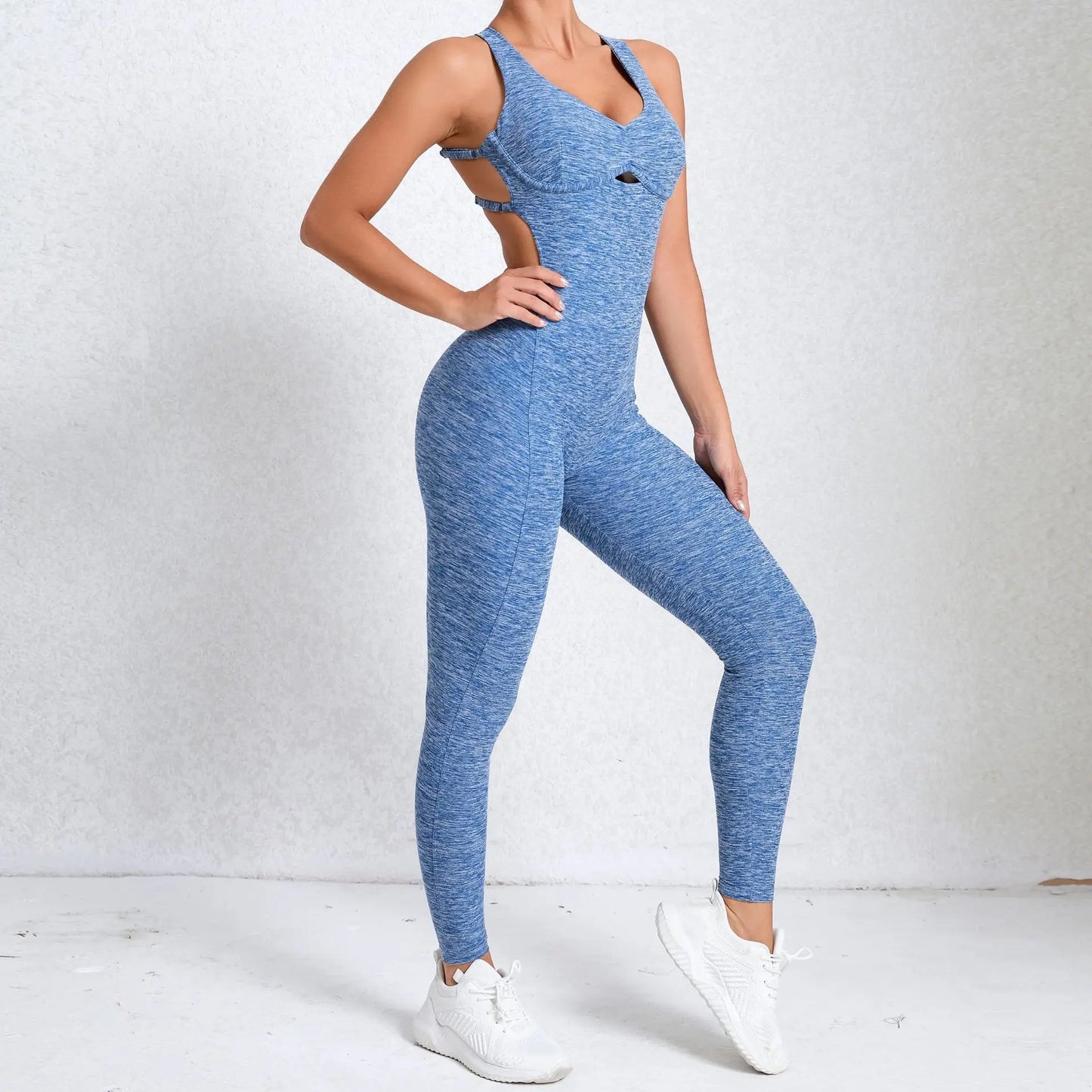Yoga Set Workout One-piece Suit Women Sports Push Up Yoga Clothes Backless Activewear Fitness Set Women Gym Jumpsuit Female