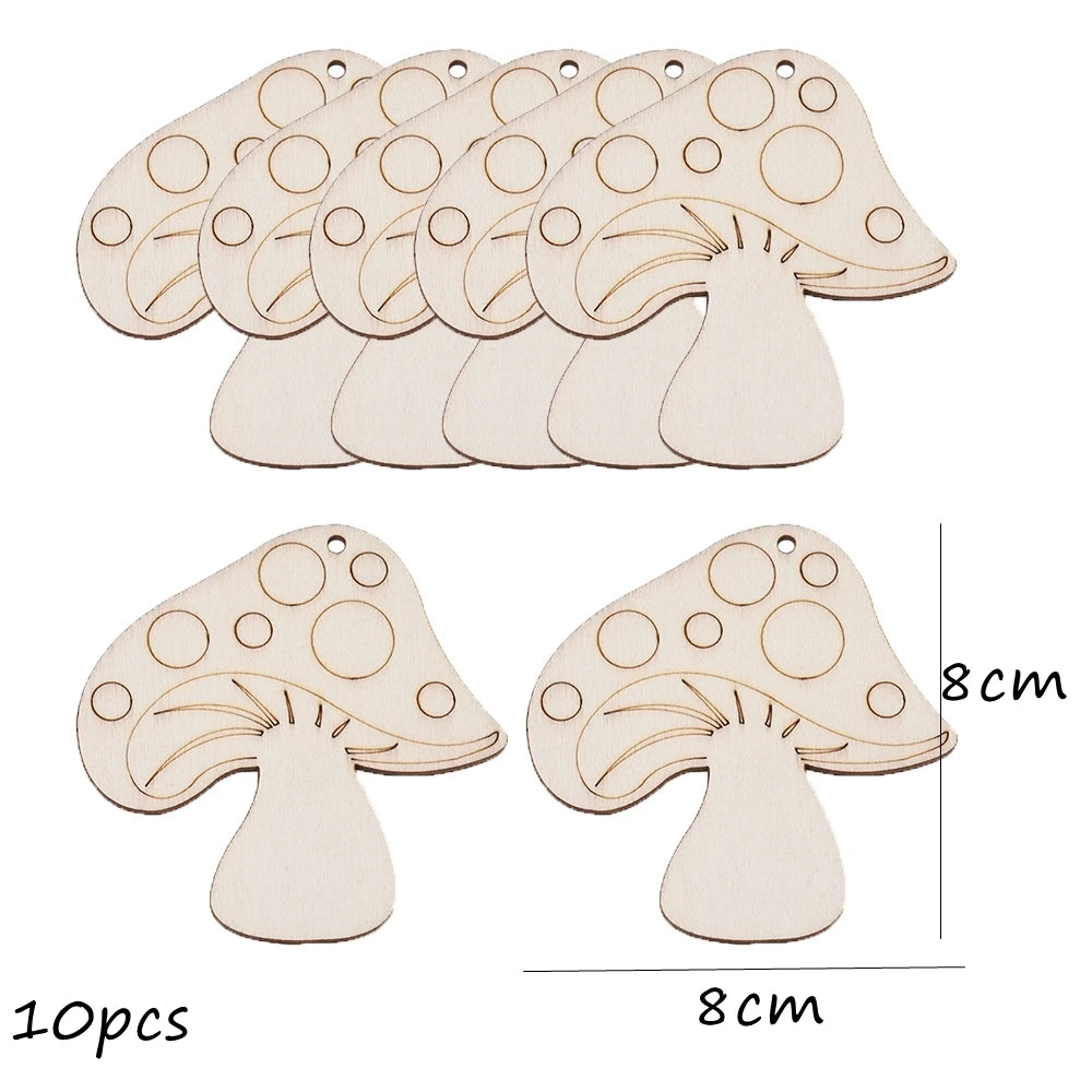 10pcs/set Easter Spring Wooden Ornament Insect Flower Hanging Pendants 2024 Spring Home Decorations DIY Gifts Wrapping Supplies