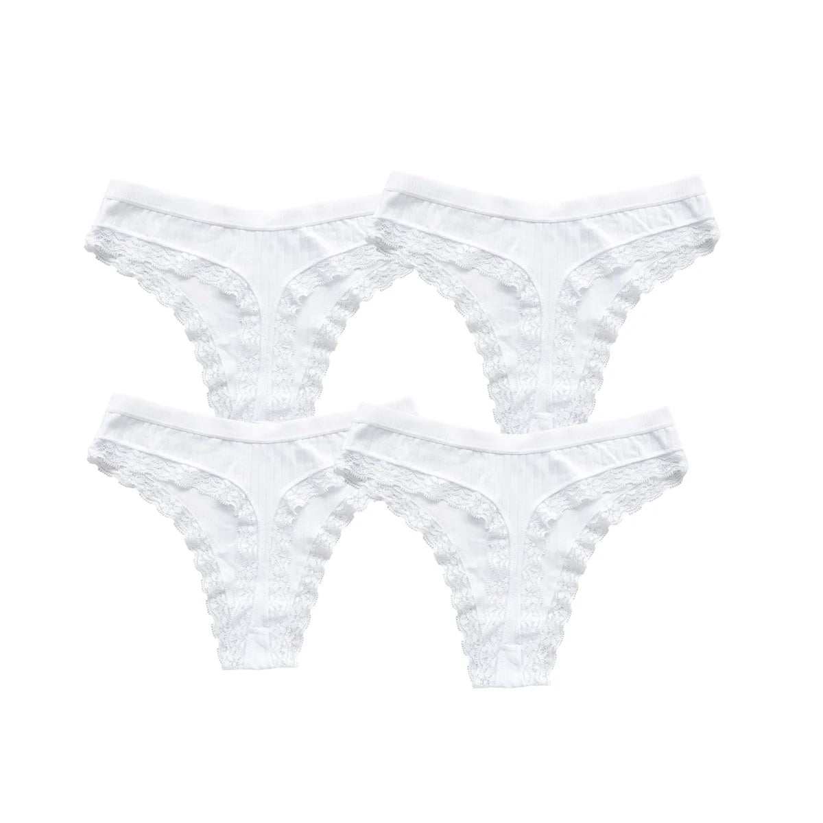 4Pcs/Set Cotton Panties Women G-string Female Underpants Sexy Lingerie M-XL Soft Seamless Underwear Low Waist Panties Intimates