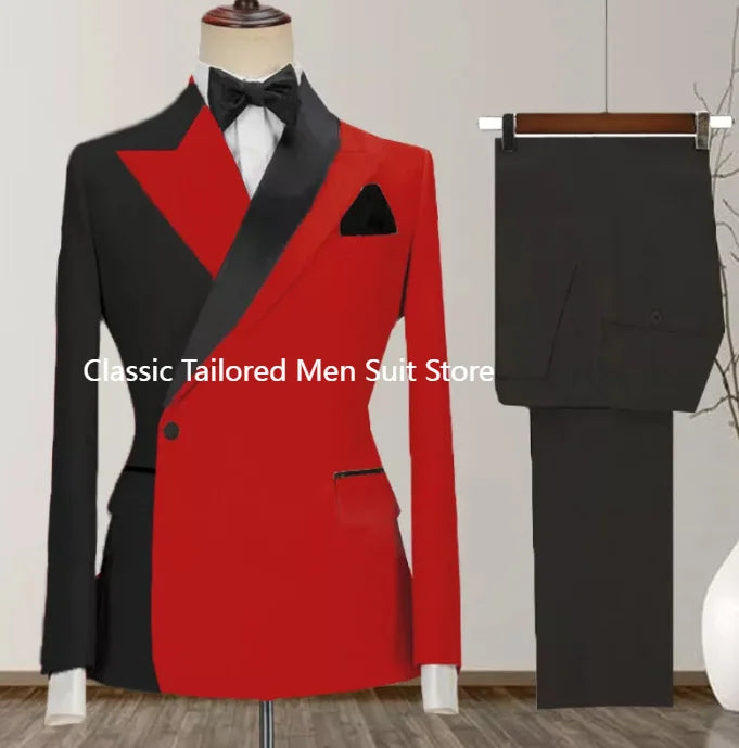 New Yellow Men Suits Latest Design Lapel One Button Casual Slim Male Suit Business Wedding Groom Elegant 2 Piece Blazer Pants