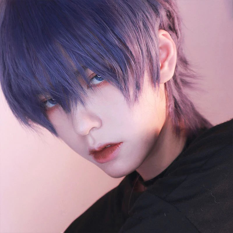 TALANG Men's Synthetic Wigs Short Straight Bangs For Male Boy Cosplay Anime Daily Party Wig Heat Resistant