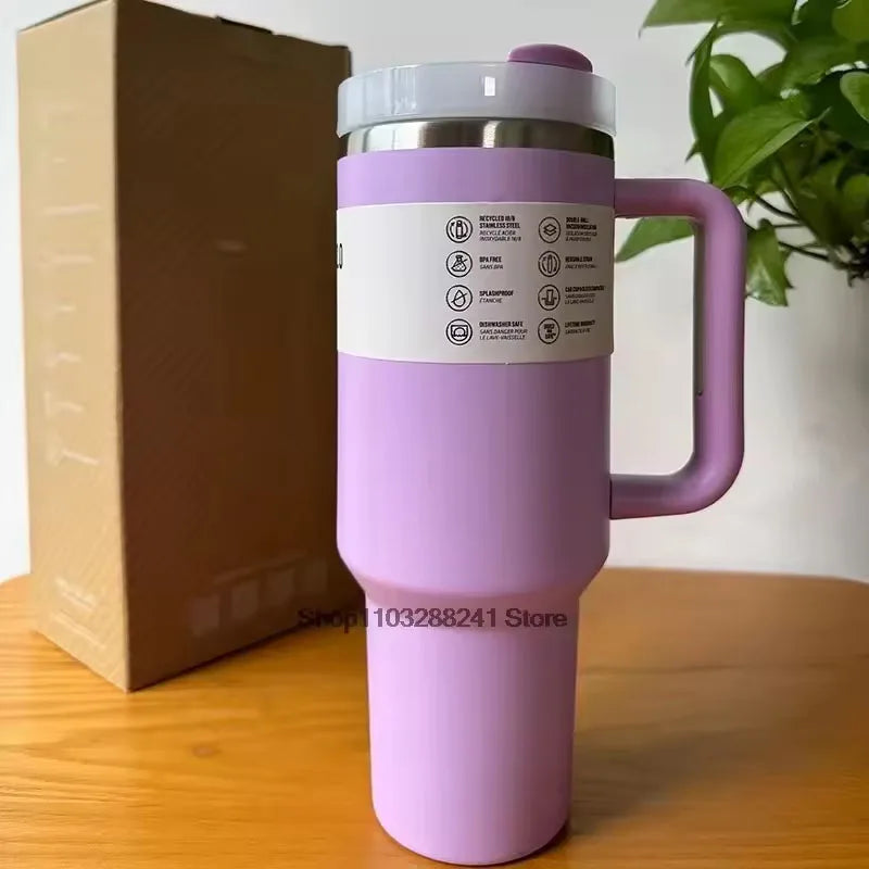 40Oz Stainless Steel Water Bottle with Handle Ideal for Travel Sports