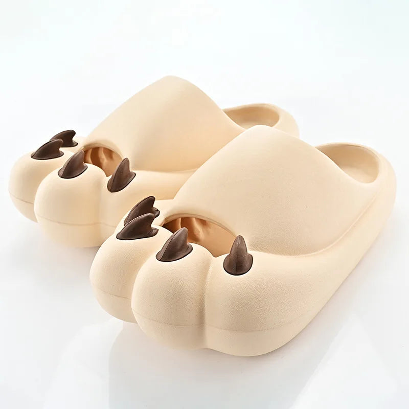 Cat Paw Claw Slippers Women Cloud Platform Funny Home Cartoon Cute Kawaii Summer Beach Soft Non Slip Flip Flops Men Ladies 2025