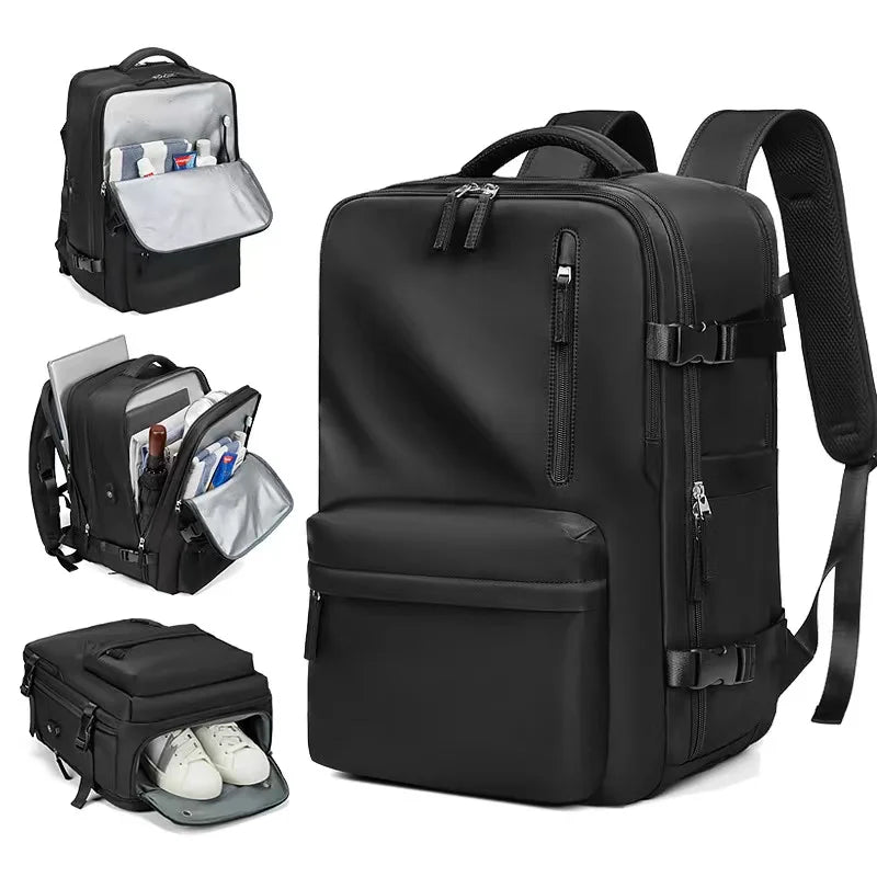 60L Travel Backpacks Expandable Airback Vacuum Storage Man Women Waterproof Business Oxford Backpack Outdoor College Laptop Bag