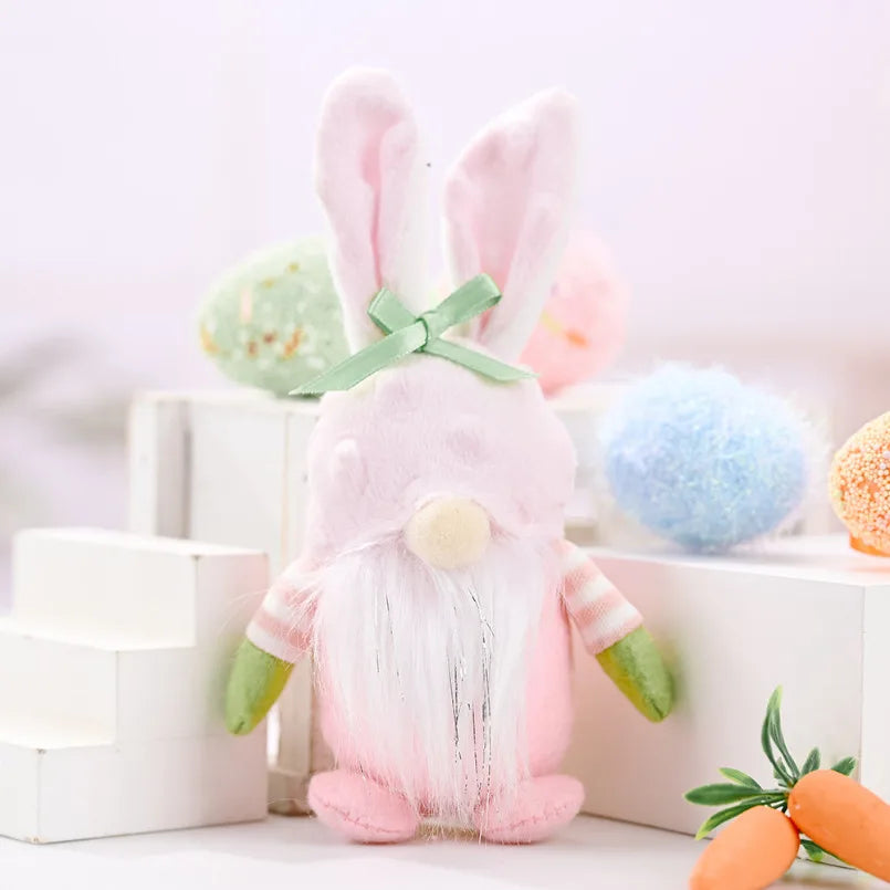 Easter Faceless Gnome Rabbit Doll Handmade Reusable Home Decoration Spring Hanging Bunny Ornaments Kids Gifts