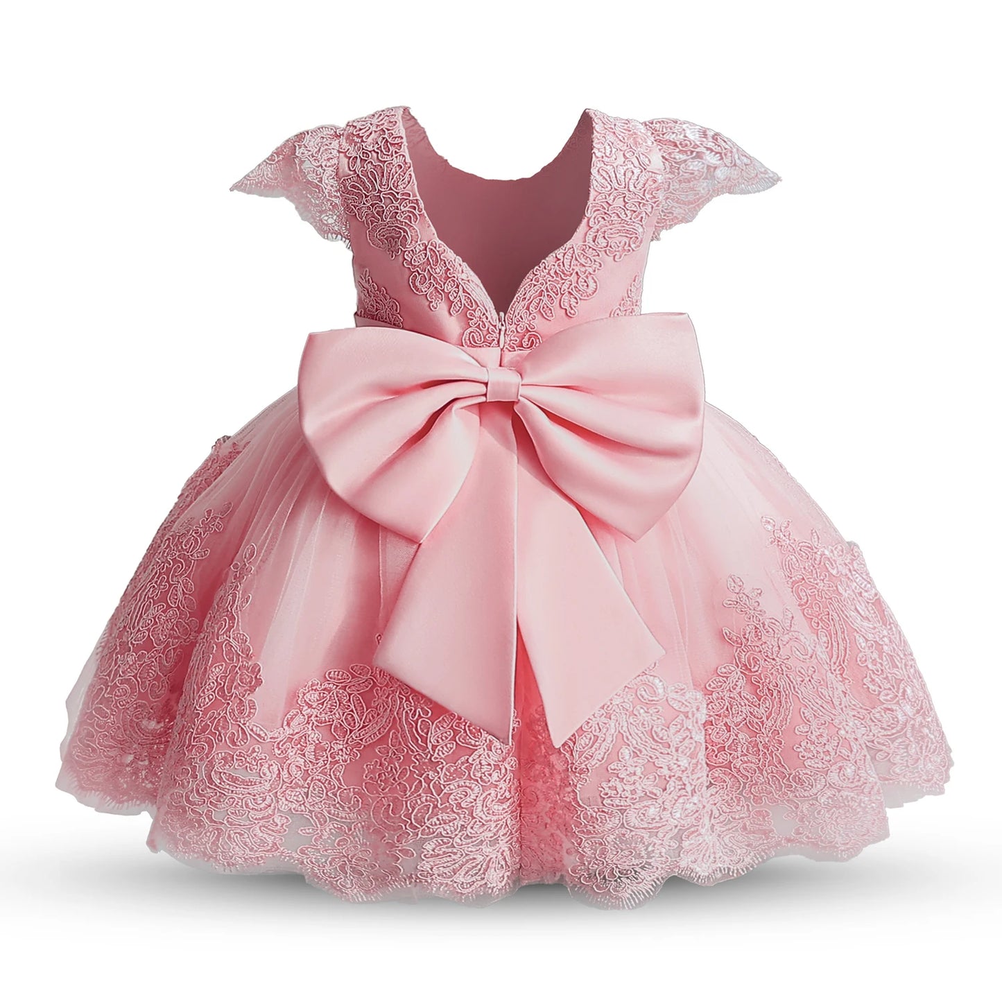 Embroidery Elegant Princess Dress for Girls Luxury Golden Lace Vintage Children Festival Party Gown Baby Formal Weddings Dresses
