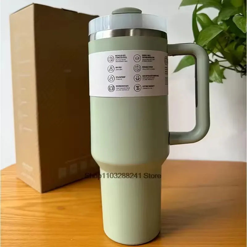 40Oz Stainless Steel Water Bottle with Handle Ideal for Travel Sports