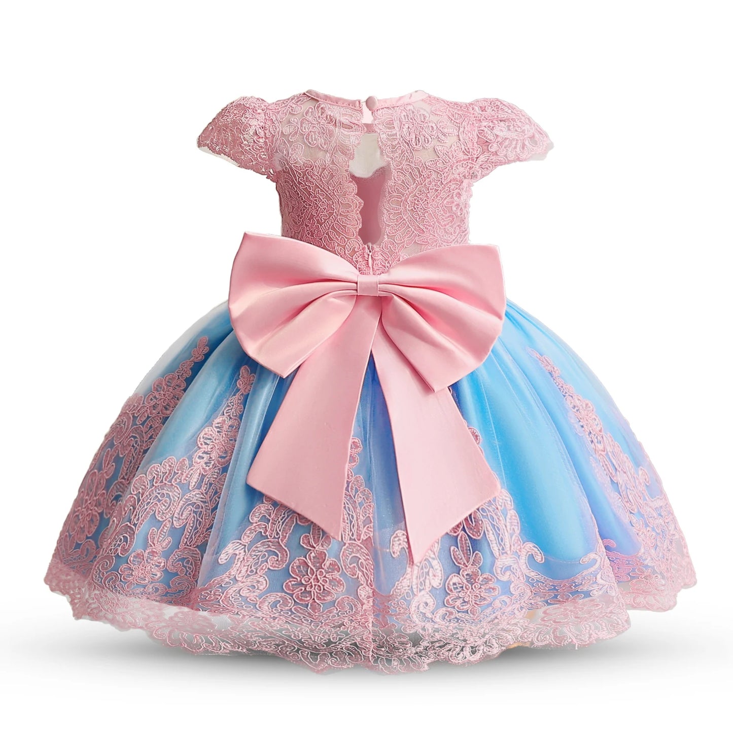 Embroidery Elegant Princess Dress for Girls Luxury Golden Lace Vintage Children Festival Party Gown Baby Formal Weddings Dresses