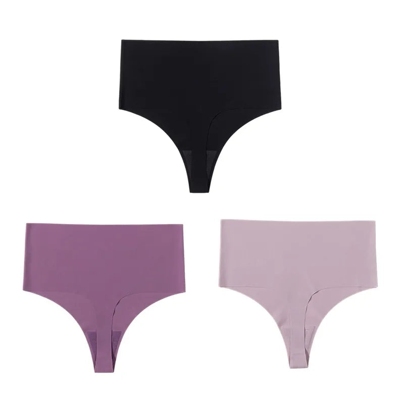 TrowBridge 3PCS/Set Women's Panties High Waist Thongs Seamless Underwear Sexy Lingerie Woman Comfort G-Strings Sports Underpants