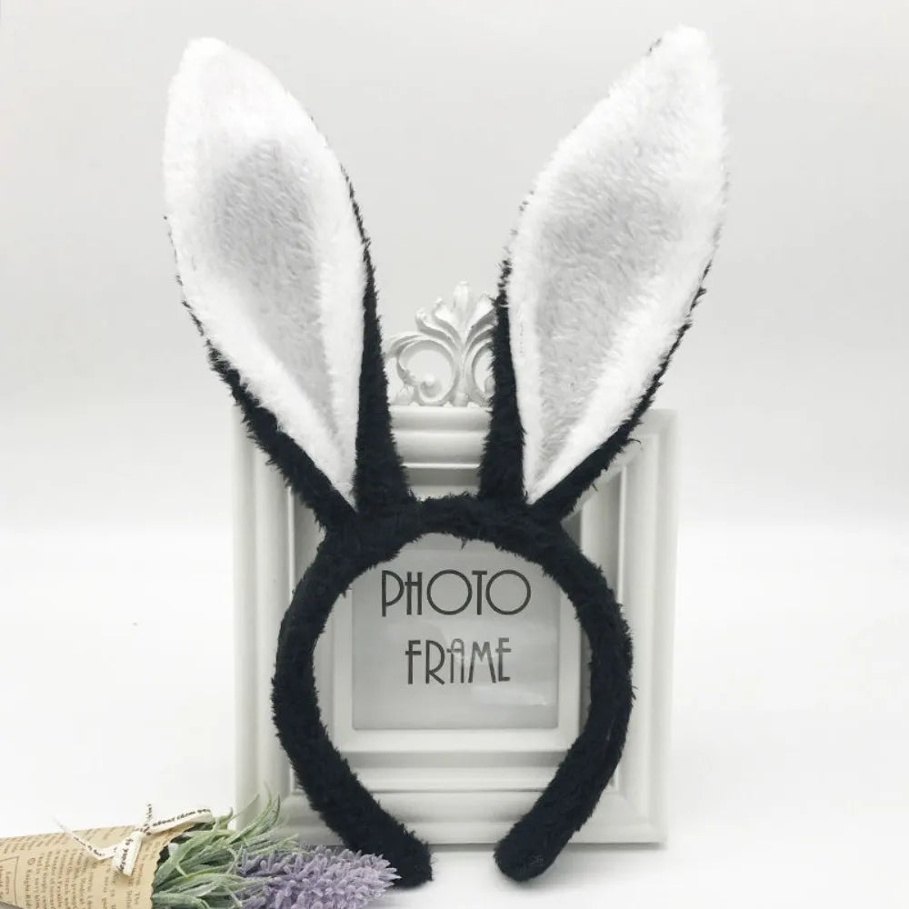Cute Colorful Bunny Ear Easter Headbands Plush Adult Kids Headwear Rabbit Ear Hair Accessories Masquerade Tiara Adult Children
