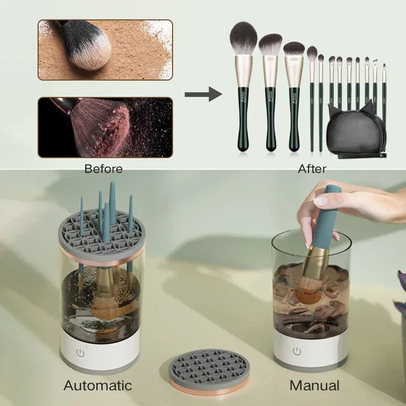 3 In 1 Makeup brush cleaner USB plug-in lazy electric makeup brush cleaner Makeup brush washing and drying machine