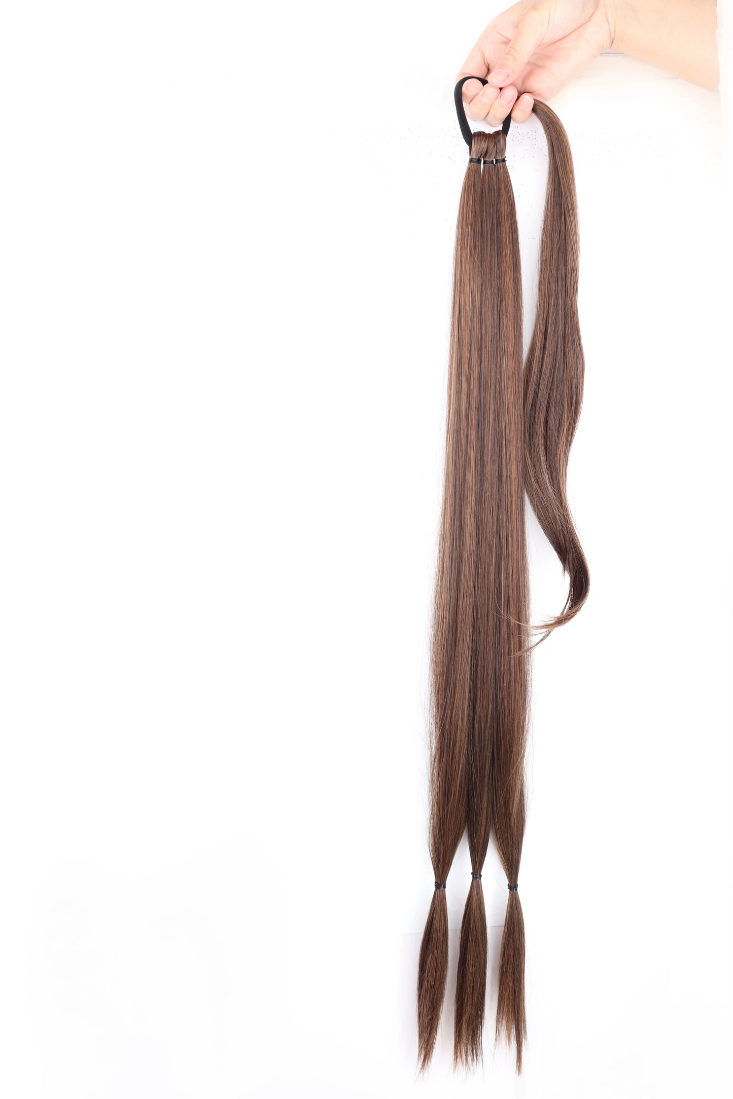 AZQUEEN synthetic Braided ponytail Hairpieces with elastic rubber band Heat-resistant high temperature fiber suitable for women