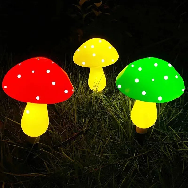 6 heads Solar Mushroom Light Garden Outdoor Waterproof Sunlight Lamps Garden Pathway Easter Halloween Xmas Christmas Decoration