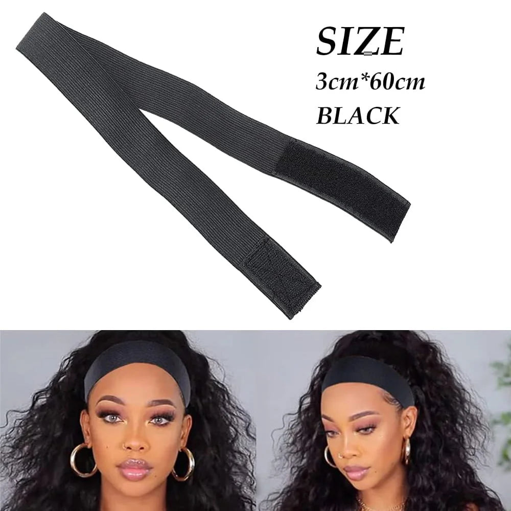 5PCS Wig Band For Edges Melt Band For Lace Wigs Adjustable Magic Sticker Edge Slayer Band 3cm Width Elastic Band