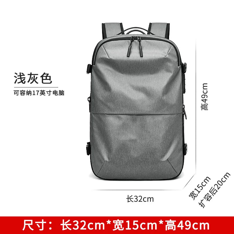 60L Travel Backpacks Expandable Airback Vacuum Storage Man Women Waterproof Business Oxford Backpack Outdoor College Laptop Bag