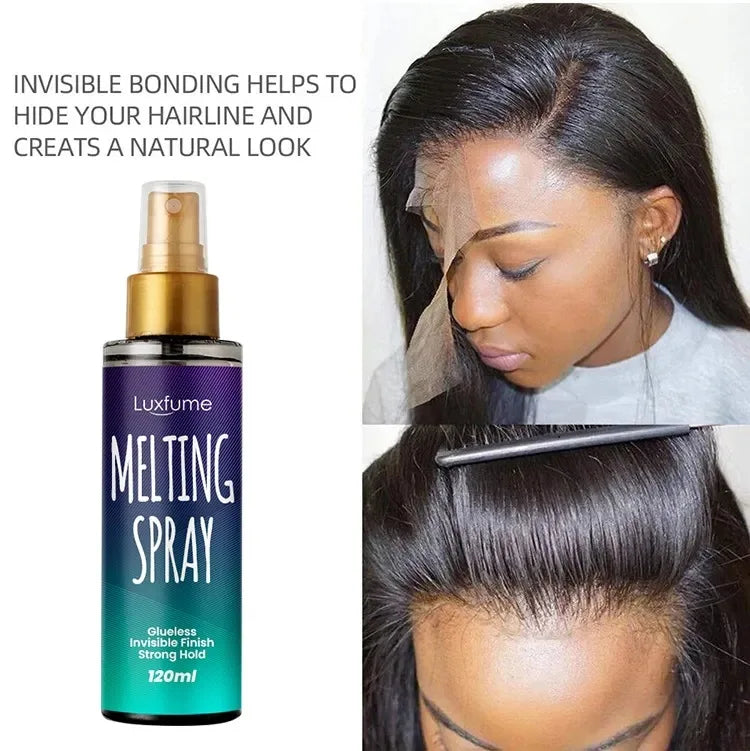 Front lace wig glue Melting Spray For lace wigs 120ml melting spray Long Lasting Spray Front Lace Wig Glue spray to melt the wig