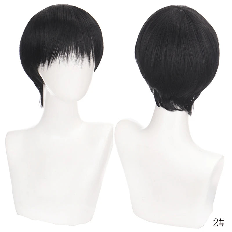 TALANG Men's Synthetic Wigs Short Straight Bangs For Male Boy Cosplay Anime Daily Party Wig Heat Resistant