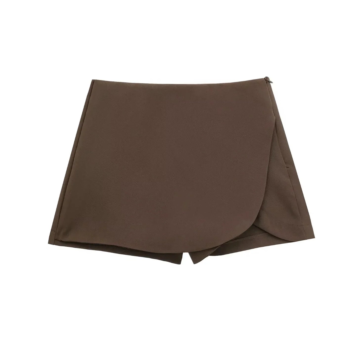 Women High Waist Brown Skirt Pants Stylish Summer Pink Black Mini Skirt Shorts Asymmetric Casual Off White Skort
