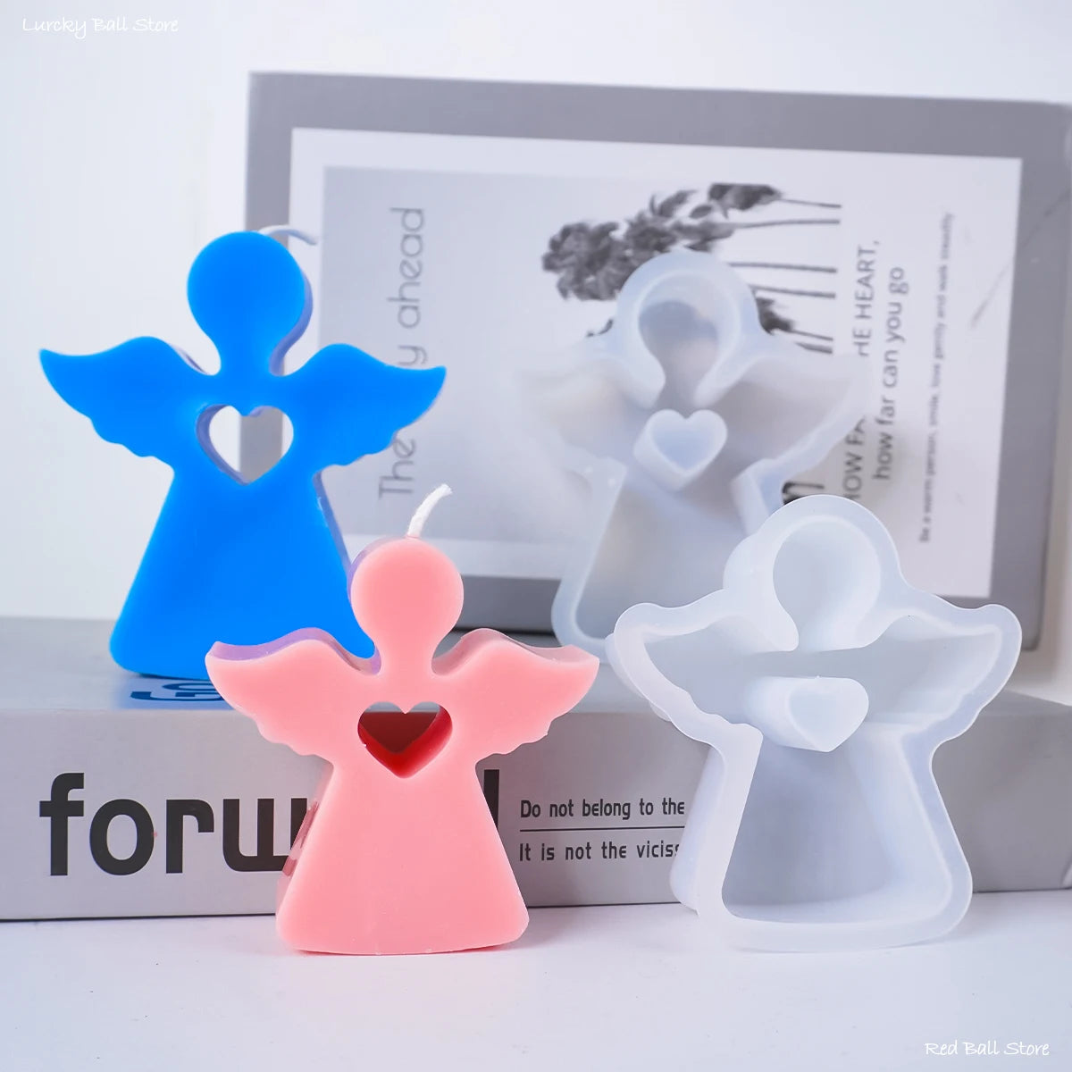 Simplicity Angel House Silicone Mold Chocolate Lollipop Cake Decor Mould Easter Rabbit Candle Resin Concrete Molds Home Decor