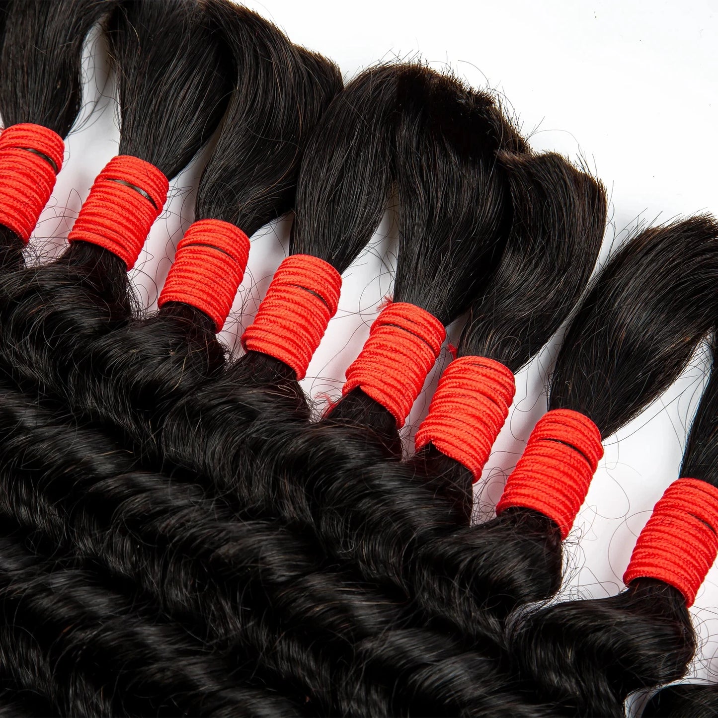 Human Braiding Hair Deep Wave Bulk Human Hair for Boho Braids 100% Brazilian Virgin Curly Hair for Braiding Hair Extensions