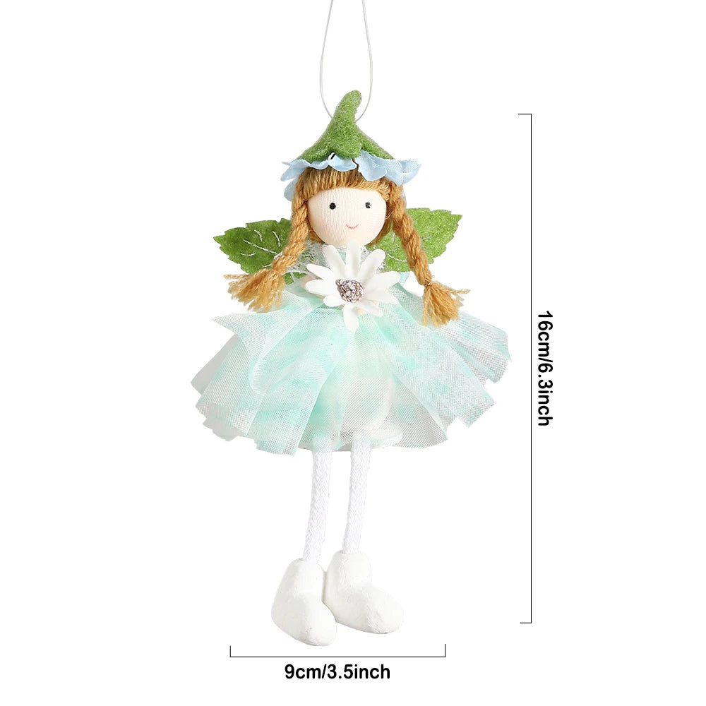 24cm Easter Flower Bunny Ornaments Pink Yellow Gauze Skirt Bunny Easter Party Decor Supplies Home Desktop Decorations Kids Gifts