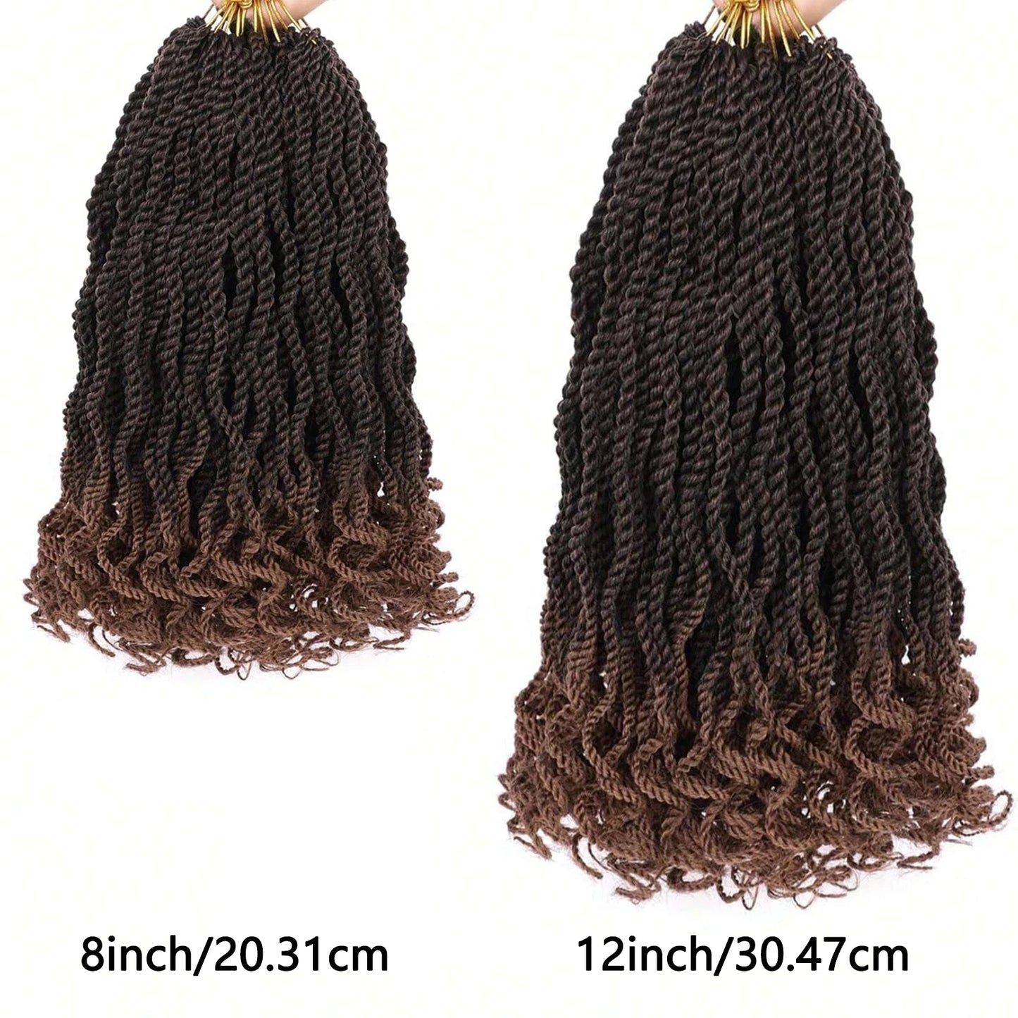 Wavy Senegalese Twist Crochet Hair Pre-Looped Passion Twist Crochet Hair With Curly Ends Synthetic Havana Twist Braiding Hair