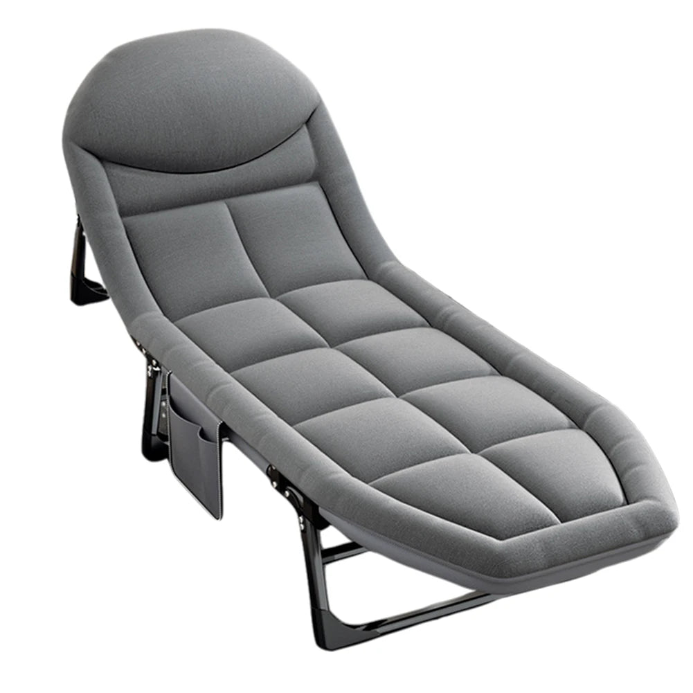 Folding Bed Portable Ultralight Camping Cot Camp Beds Portable Outdoor Beach Backrest Bed Chair for Office Hospital Napping