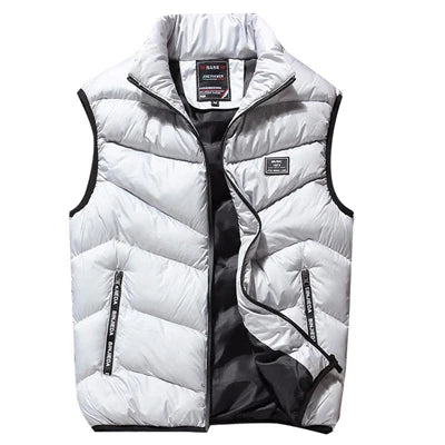 Winter Men's Padded Vest Coats Casual Outdoor Mountain Ski Warm Windbreaker Sleevless Jacket Men Climing Hunting Vests Clothing