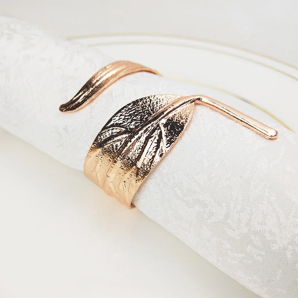 4PCS Christmas Wedding Easter Napkin Rings,Plum Blossom Golden Napkin Buckles,Dinner Parties Dining Table Decor Napkin Holder