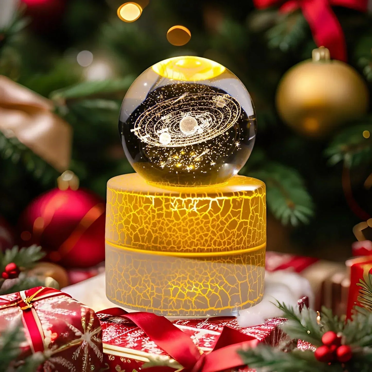 NEWHot Creat Crystal Ball USB Night Light With Milky Way galaxy LED Children Night Lamp For Bedroom Ambient Light Christmas Gift