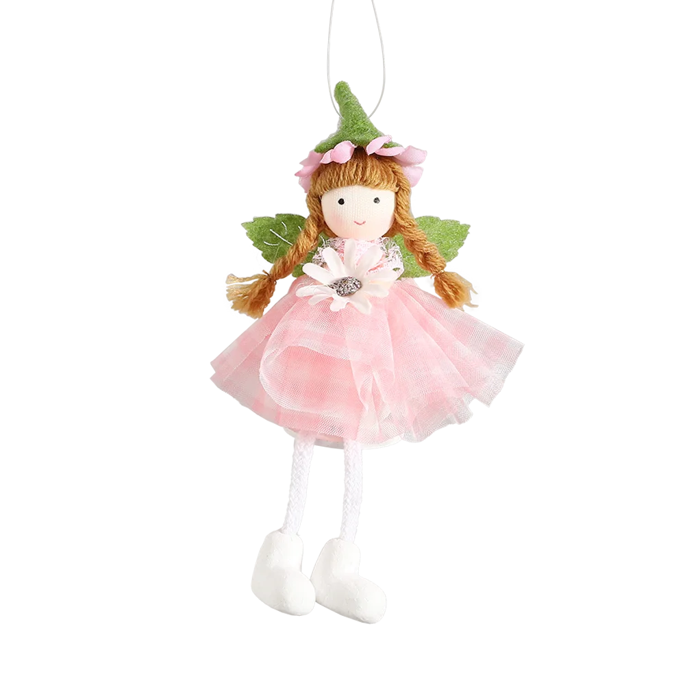 24cm Easter Flower Bunny Ornaments Pink Yellow Gauze Skirt Bunny Easter Party Decor Supplies Home Desktop Decorations Kids Gifts