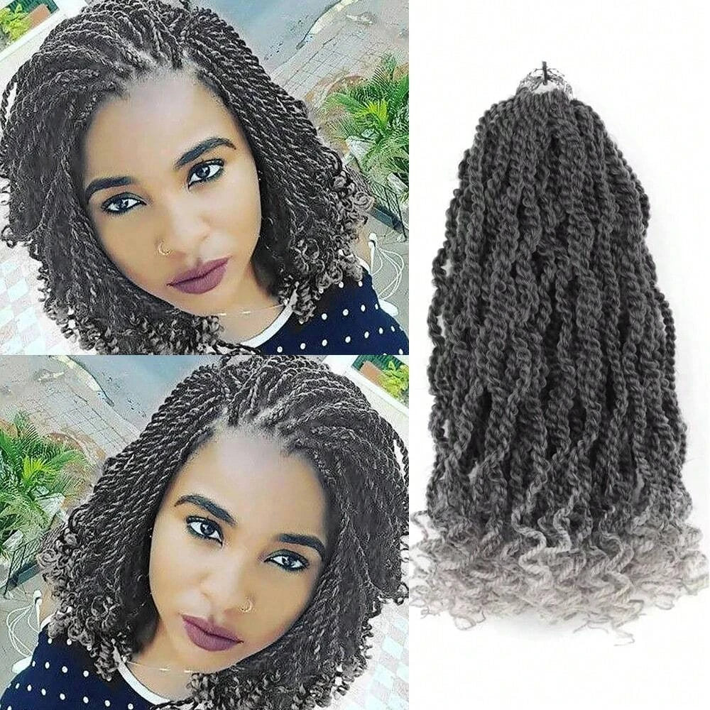 Wavy Senegalese Twist Crochet Hair Pre-Looped Passion Twist Crochet Hair With Curly Ends Synthetic Havana Twist Braiding Hair