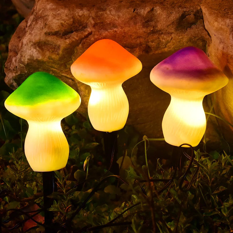 6 heads Solar Mushroom Light Garden Outdoor Waterproof Sunlight Lamps Garden Pathway Easter Halloween Xmas Christmas Decoration