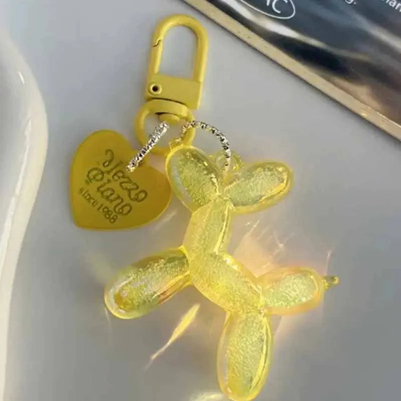 New Candy Color Balloon Dog Keychain for Girls Creative Balloon Dog Phone Chain Key Buckle Accessories Bag Pendant Toys
