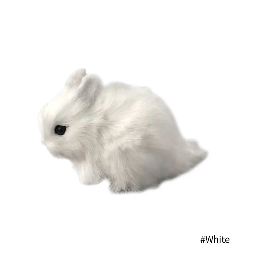 Simulation Plush Toys Action Figures Kids Gift Simulation Rabbit Toy Squatting Model Home Decoration Rabbit Model Easter Rabbits