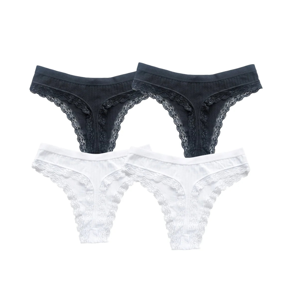 4Pcs/Set Cotton Panties Women G-string Female Underpants Sexy Lingerie M-XL Soft Seamless Underwear Low Waist Panties Intimates
