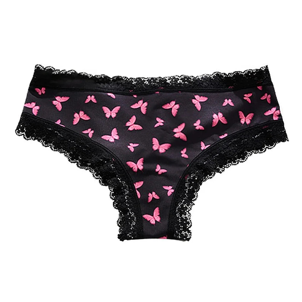 Women Butterfly Print Underwear Secret Clothes Sexy Lingerie Lace Lingerie Sweet Girly Seamless Briefs Japanese Princess Pantie