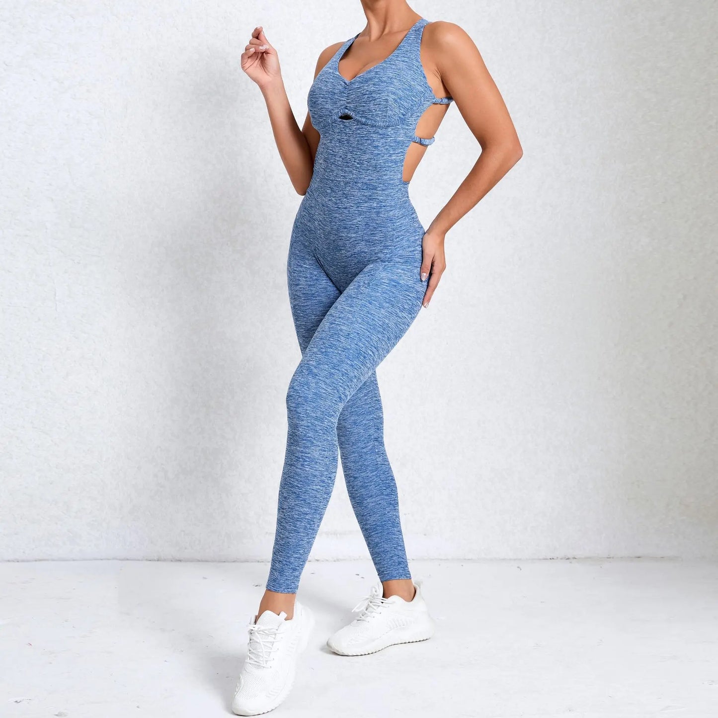 Yoga Set Workout One-piece Suit Women Sports Push Up Yoga Clothes Backless Activewear Fitness Set Women Gym Jumpsuit Female
