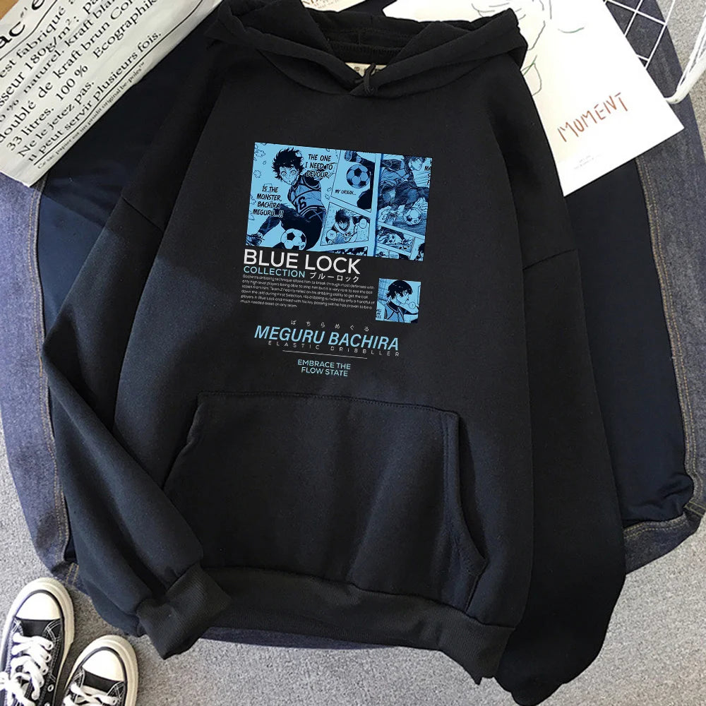 Blue Lock hoodies women anime vintage hoddies pulls women Fleece sweater