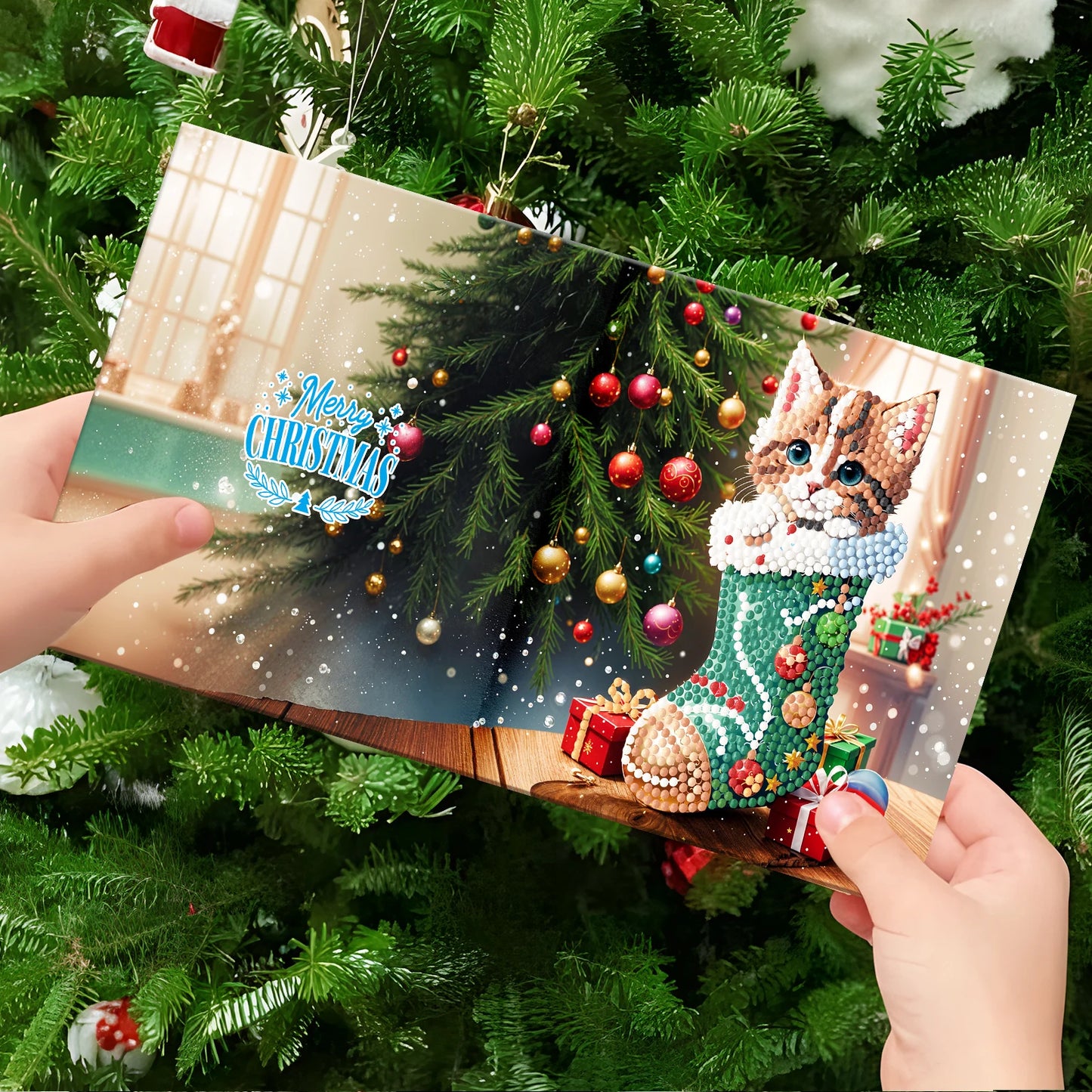 12pcs/Set DIY Diamond Painting Cards Nieuwe 2024 Christmas Festival Card Handmade Diamond Embroidery Art Kit 3d Folded Card