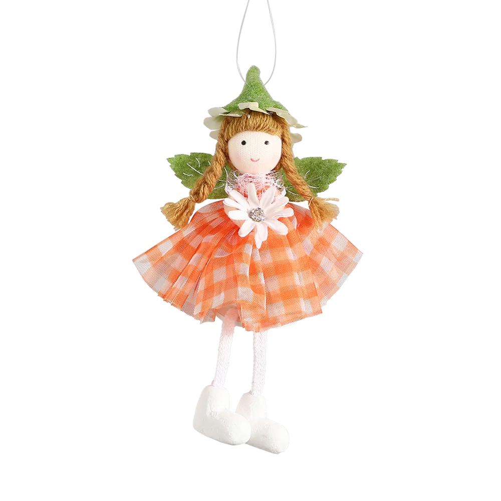 24cm Easter Flower Bunny Ornaments Pink Yellow Gauze Skirt Bunny Easter Party Decor Supplies Home Desktop Decorations Kids Gifts