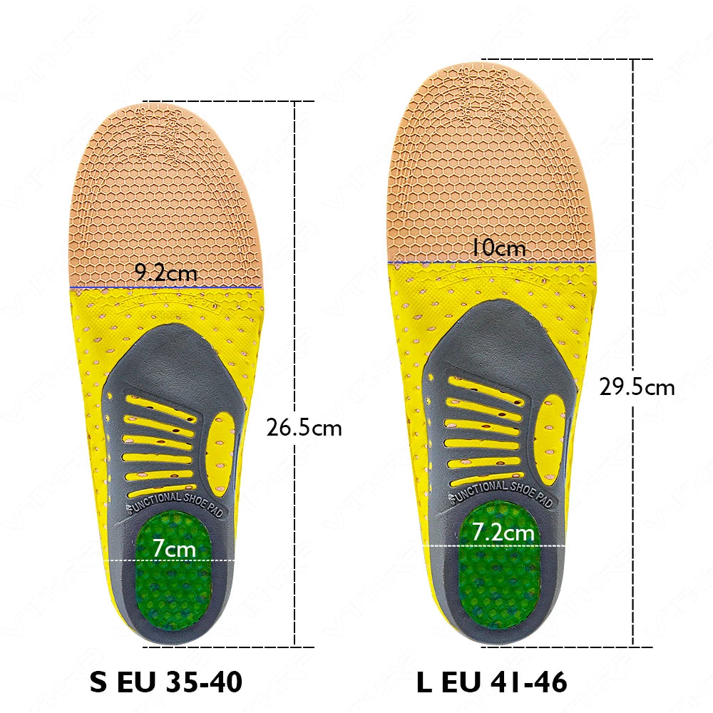 Krolik Orthotic Gel Insoles For Sneaker Orthopedic Flat Foot Cushion Insert Arch Support Pad Foot Pain-relieving Man Women
