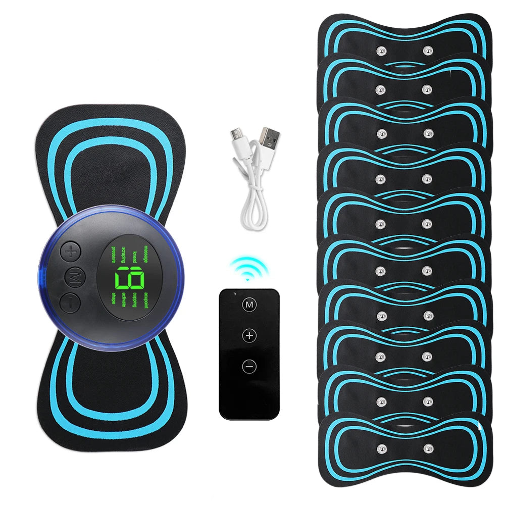 Mini Portable EMS Neck Massager Electric Neck Stretcher For Cervical Muscle Pain Relief And Shoulder Relaxation Massage Patch