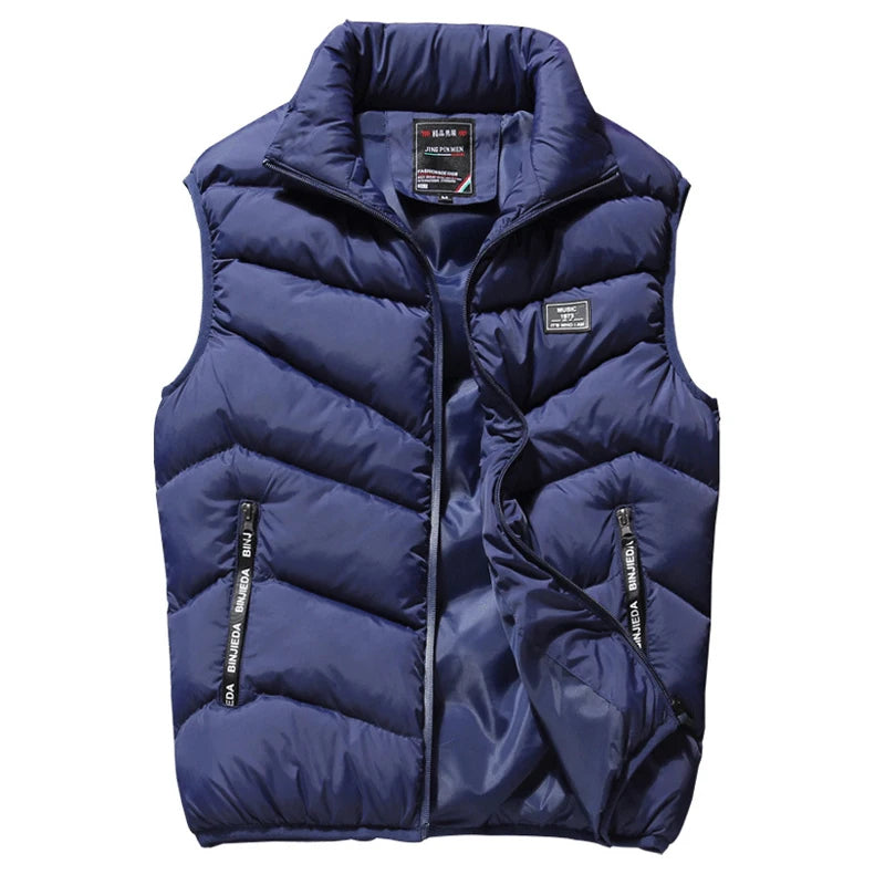 Winter Men's Padded Vest Coats Casual Outdoor Mountain Ski Warm Windbreaker Sleevless Jacket Men Climing Hunting Vests Clothing