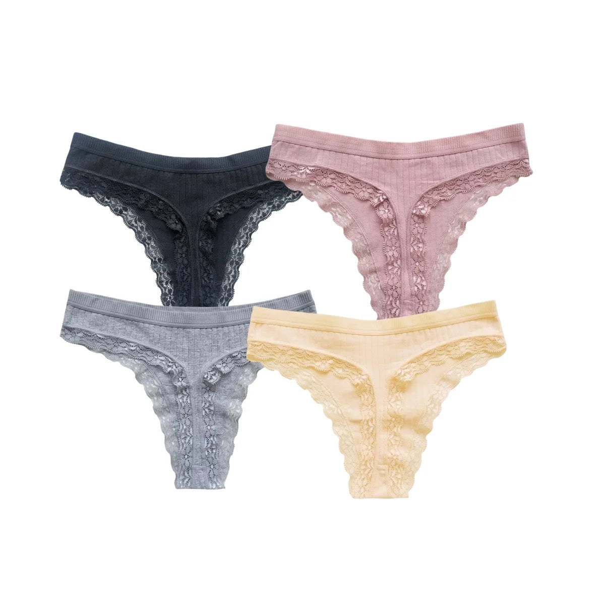 4Pcs/Set Cotton Panties Women G-string Female Underpants Sexy Lingerie M-XL Soft Seamless Underwear Low Waist Panties Intimates