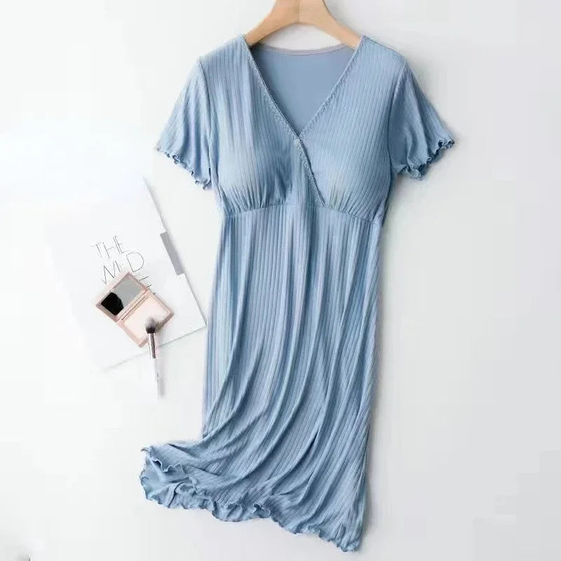 Maternity Pijama Maternidad Summer Postpartum Nursing Clothes Pregnant Women Dress Cotton Fashionable New Breastfeeding Dresses